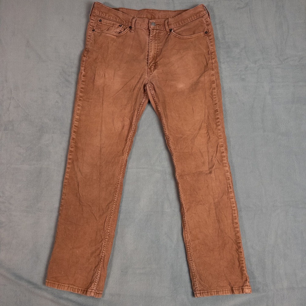 Levis 514 Corduroy Pants Mens 36x32 Brown Straight Fit Trousers